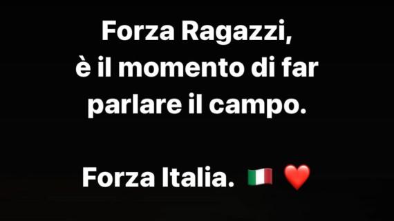 Bonucci sui social: "Forza ragazzi, è il momento di far parlare il campo. Forza Italia" 