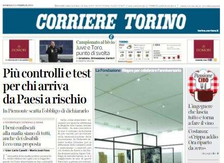 Corriere di Torino in taglio alto: "Juve e Toro, punto di svolta"