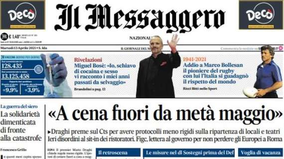 Il Messaggero: "Arriva l'appello della Figc: «Salvate l'Europeo a Roma»"