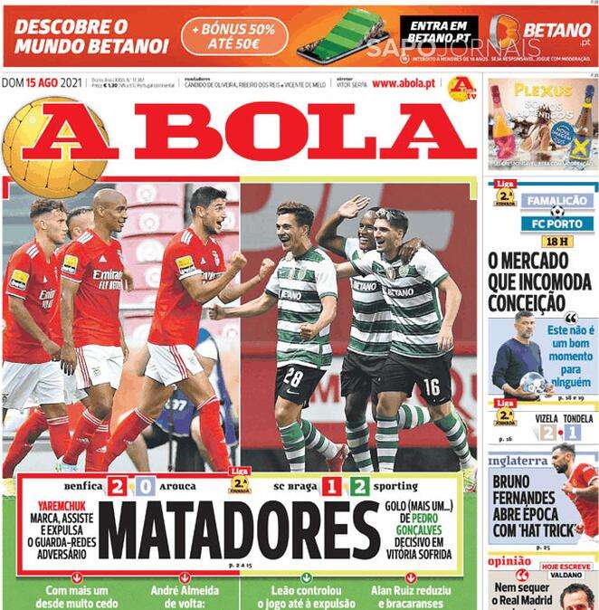 Le aperture portoghesi - Benfica e Sporting battono Arouca e Braga e sono più forti