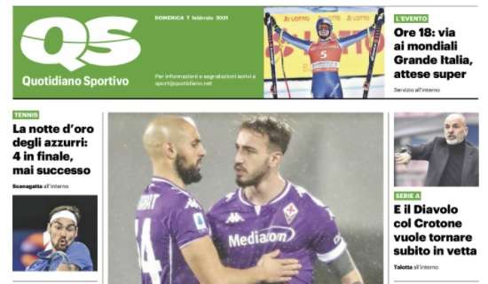 L'apertura di QS: "Fiorentina due allarmi"