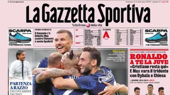 L'apertura de La Gazzetta dello Sport: "L'Inter ne dice 4"