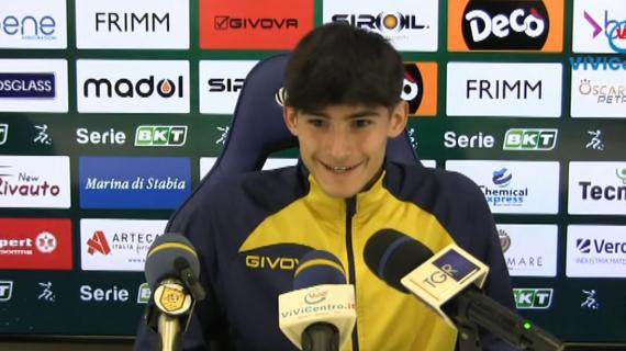 Juve Stabia, Fortini: "Primo gol fra i pro strano. Ho avuto il terrore che fosse fuorigioco"