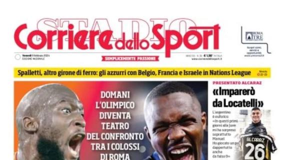 Roma-Inter è anche Lukaku contro Thuram, l'apertura del CorSport: "I gladiatori"