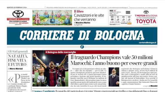 Il Corriere di Bologna titola con Marocchi: "L'anno buono per essere grandi"