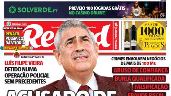 Le aperture portoghesi - Arrestato per frode il presidente Vieira: ha rubato al Benfica!