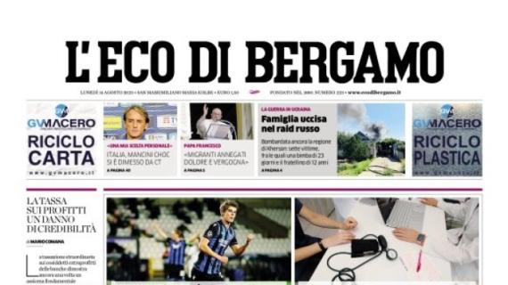 L'Eco di Bergamo apre con il mercato della Dea: "De Ketelaere è dell'Atalanta"