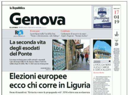 La Repubblica-Genova: "Oltraggio al vigile, Cassano alla sbarra"
