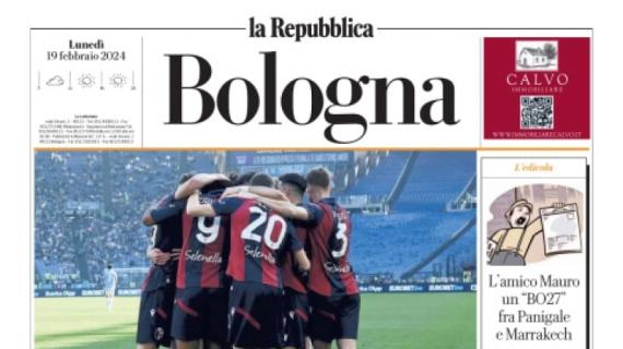 Thiago Motta batte anche la Lazio, La Repubblica di Bologna in prima pagina: "Infinito" 