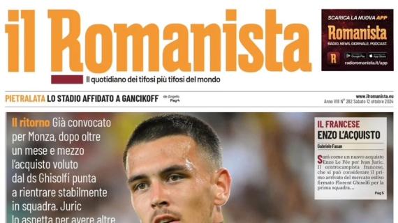 Il Romanista: "Le Fèe punta al rientro: Juric lo aspetta per avere altre opzioni"