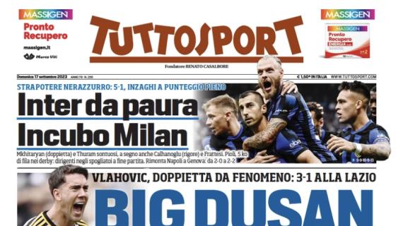 Doppietta di Vlahovic nel 3-1 alla Lazio, l'apertura di Tuttosport: "Big Dusan"