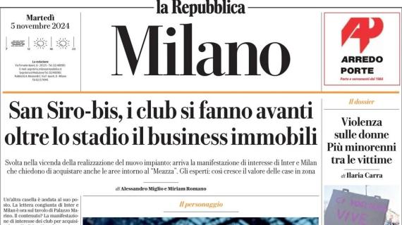 La Repubblica Milano: "San Siro-bis, Inter e Milan si fanno avanti. E c'è il business immobili"