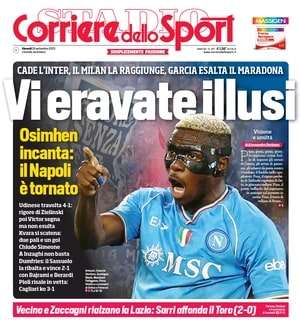 Il Napoli torna a vincere, il Corriere dello Sport in prima pagina: "Vi eravate illusi"