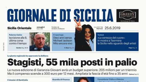 Giornale di Sicilia: "Iscrizione alla B, ultima corsa contro il tempo"