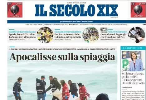 Il Secolo XIX, l'apertura: "Spezia, buon 2-2 a Udine". Regge lo stacco col Verona