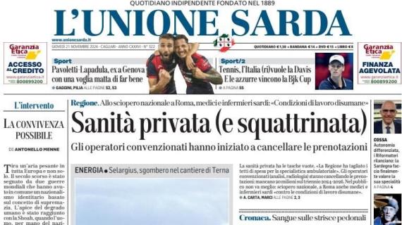 Il Cagliari sfida il Genoa, L'Unione Sarda: "Pavoletti-Lapadula, ex con voglia di fare bene"