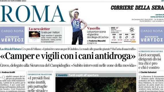 Corriere di Roma: "Ira della Lazio per la sindaca di Amsterdam. La lettera di Lotito"