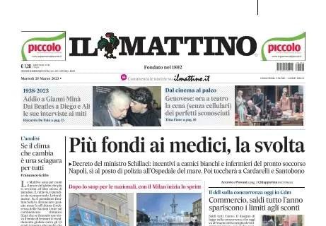 Il Mattino: "Scudetto Napoli, conto alla rovescia: così la città si veste d'azzurro"