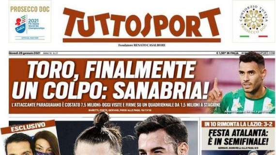 L'apertura odierna di Tuttosport: "È Inter-Juve!"