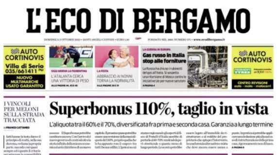 Oggi arriva la Fiorentina, L'Eco di Bergamo: "L'Atalanta cerca una vittoria di peso"