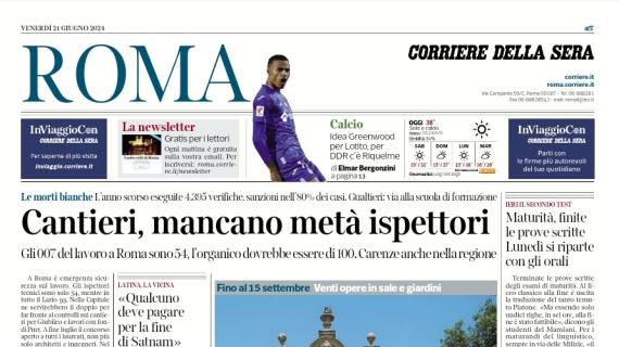 Il Corriere di Roma titola: "Idea Greenwood per Lotito, per DDR c'è Riquelme"