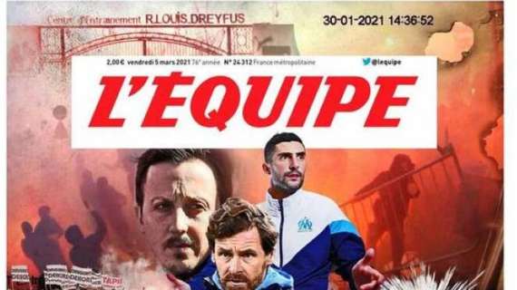 L'apertura de L'Equipe sui video con le violenze dei tifosi del Marsiglia: "L'intrusiOM"