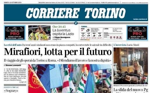 Motta non può fallire. Corriere di Torino intitola: "La Juventus ospita la Lazio"