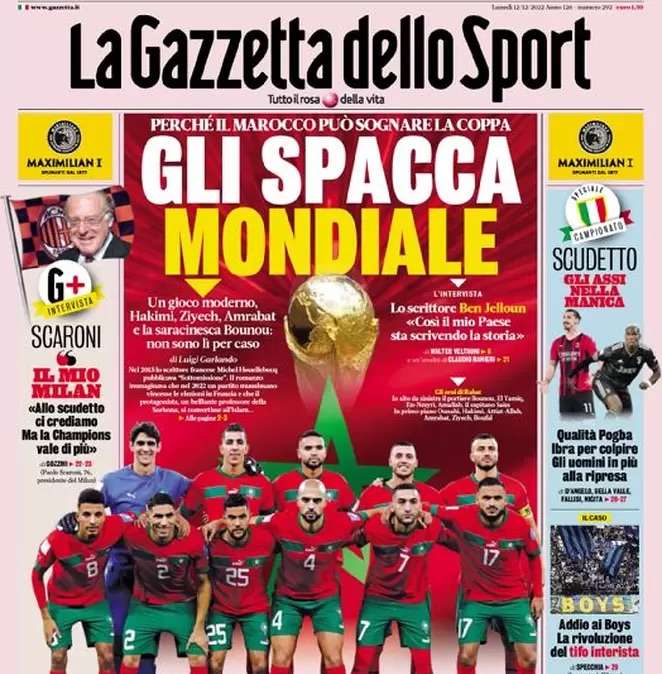 Le principali aperture dei quotidiani italiani e stranieri di lunedì 12 dicembre 2022