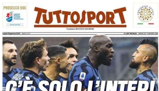 L'apertura di Tuttosport: "C'è solo l'Inter. Juve, dov'eri?"