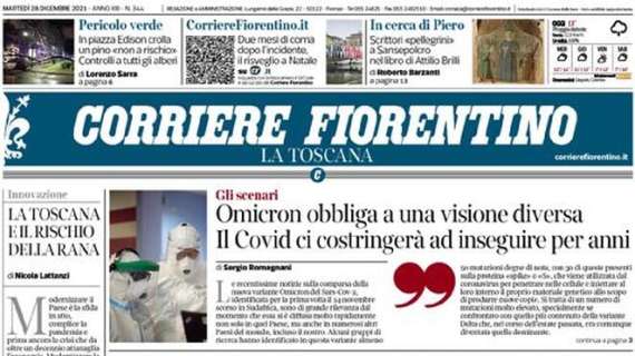 L’apertura odierna del Corriere Fiorentino: “Il manifesto anti-procuratori di Rocco”