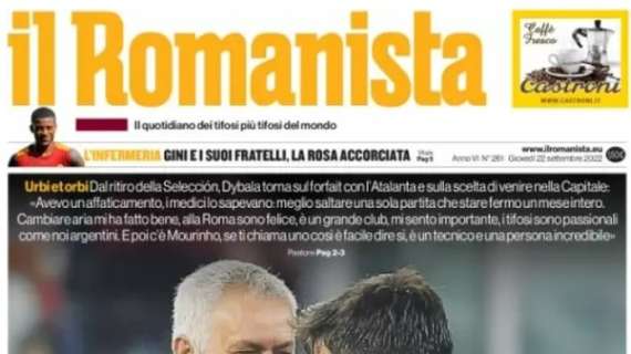 Il Romanista in apertura odierna su Dybala e la Roma: "Mou na' Joya"