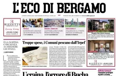 L'Eco di Bergamo: "Atalanta ko: il 4° posto adesso è un miraggio"