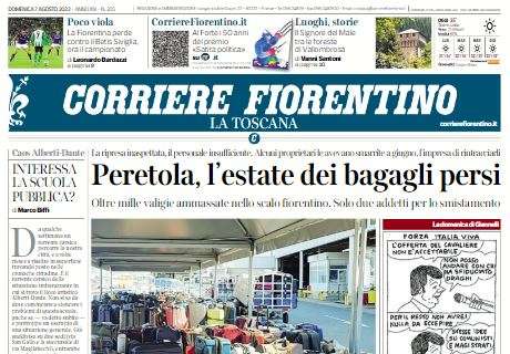 La Fiorentina perde contro il Real Betis, Corriere Fiorentino in taglio alto: "Poco viola"
