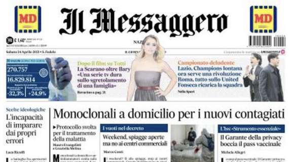 Il Messaggero: "Roma, tutto sullo United: Fonseca ricarica la squadra"