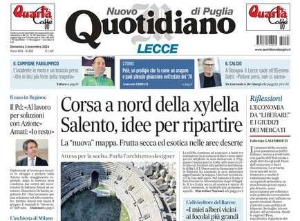 Nuovo Quotidiano di Puglia così stamani: "A Bologna il Lecce cade all'85esimo"