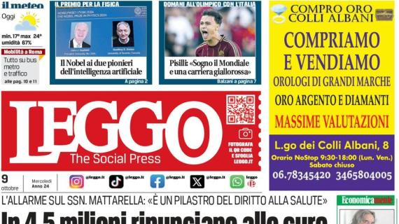 Leggo in prima pagina su Pisilli: "Sogno il Mondiale e una carriera giallorossa"