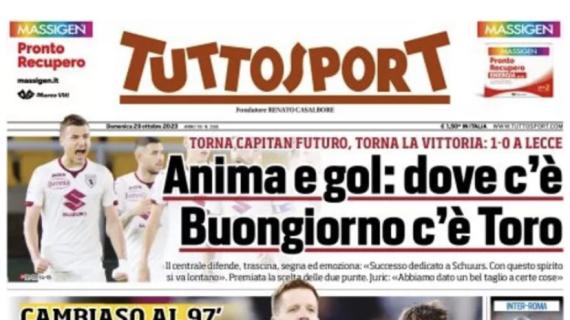 L'apertura di Tuttosport sulla Juventus: "Fino alla fine! Alla faccia dell'arbitro"