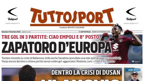 L'apertura di Tuttosport sul momento dei bianconeri: "Vlahovic spacca la Juve"