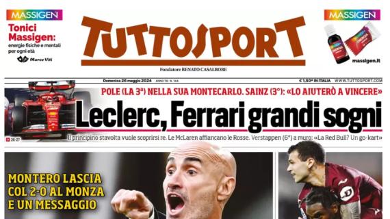 L'apertura in prima pagina di Tuttosport: "'La Juve ha futuro'. A te Motta"