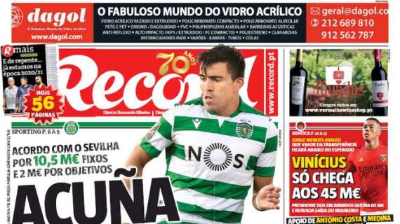 Benfica, Record e il prezzo dell'ex Napoli Vinicius: "Bastano 45 milioni"