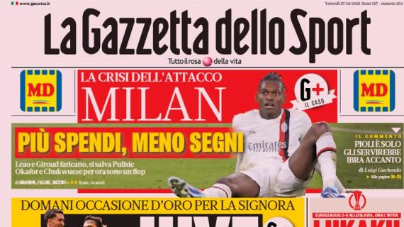 La prima pagina de La Gazzetta dello Sport oggi titola così: "Juve, è qui la testa"