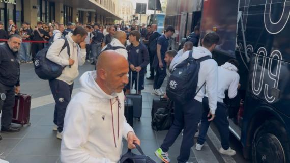 Bologna, il sogno entra nel vivo: l'arrivo dei rossoblù a Roma per la finale
