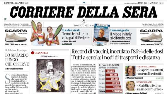 L'Inter intravede il traguardo. Il Corriere della Sera: "Conte sulle barricate"