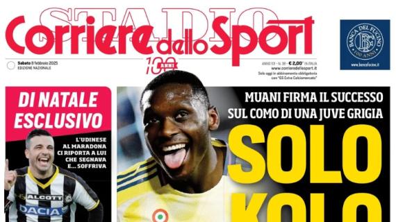 La Juve espugna il "Sinigaglia" di Como, l'apertura del Corriere dello Sport: "Solo Kolo"