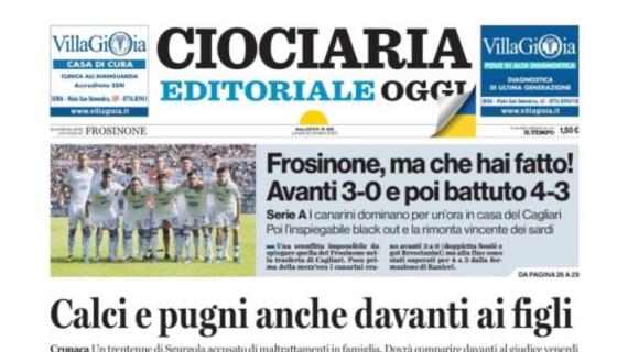 Ciociaria Oggi: "Frosinone, ma che hai fatto! Avanti 3-0 e poi battuto 4-3"