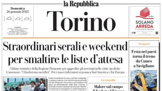 La Repubblica (ed. Torino): "Kolo Muani si prende la Juve ma il secondo tempo è fatale"