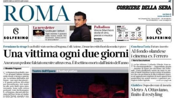 Il Corriere di Roma apre con le parole di Ranieri: "Soulé resta con noi. Pellegini deciderà"