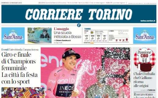 Corriere di Torino in taglio basso: "L'ultima della Juve è (pure) dimenticabile"