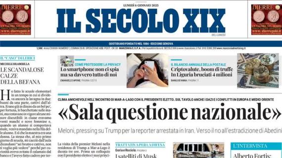 Il Secolo XIX apre sul Genoa: "Pareggio senza reti: finisce 0-0 contro il Lecce"