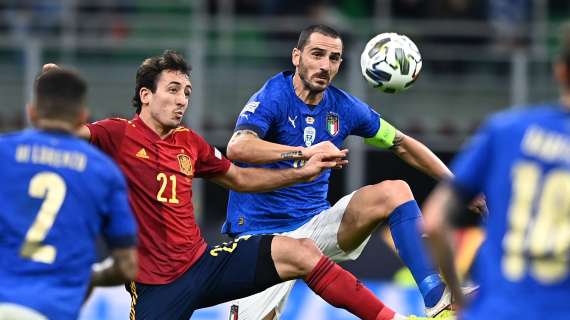 Italia, Bonucci raggiunge Chiellini al 6º posto nella classifica dei giocatori con più presenze
